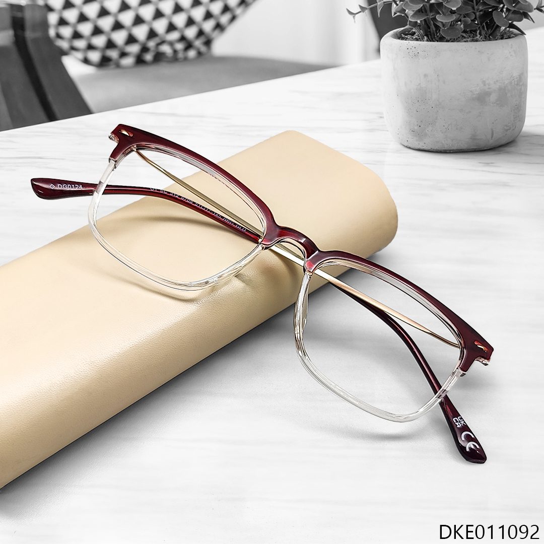 Premium Quality Red & Transparent Eyeglass