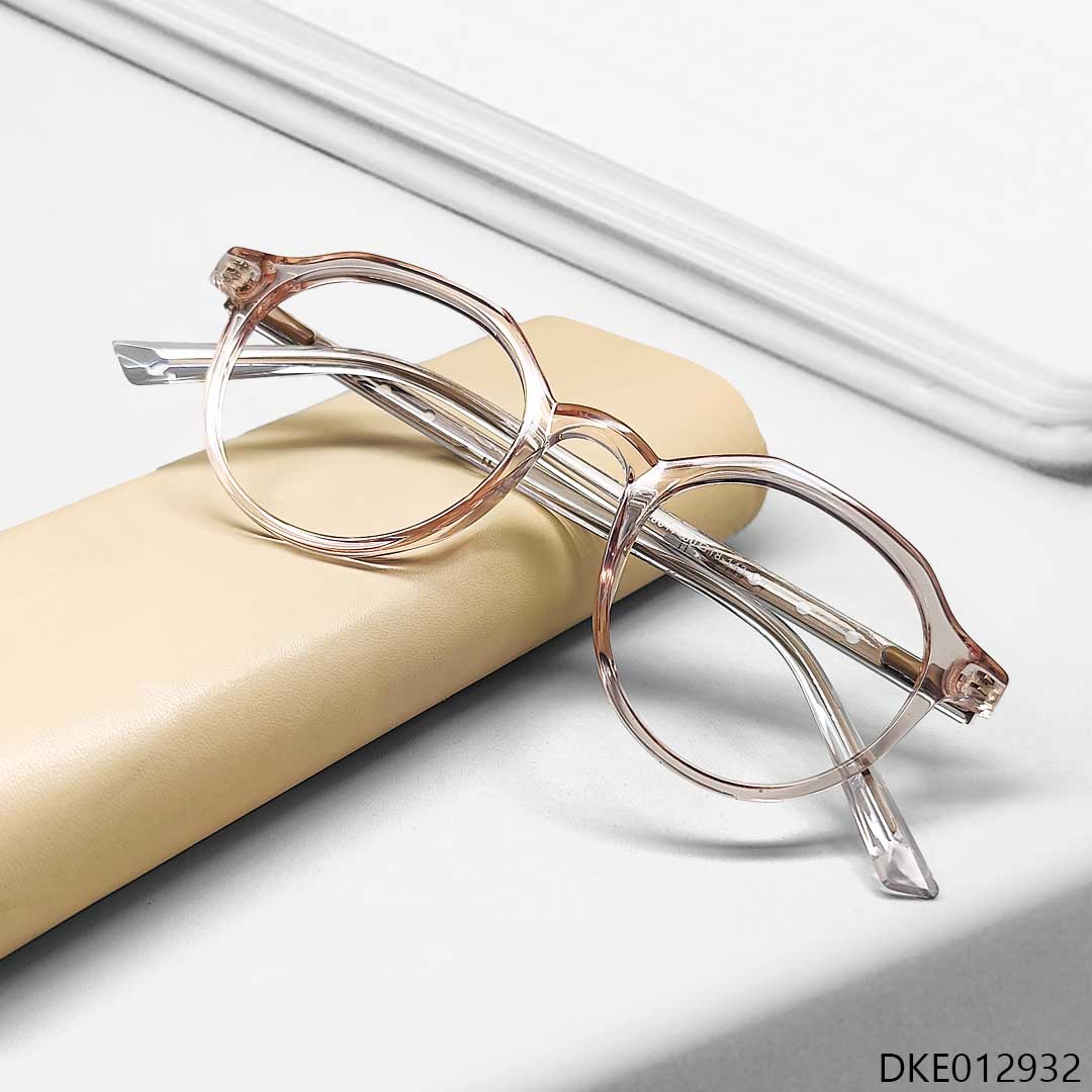 Semi Round Transparent color Eyeglass