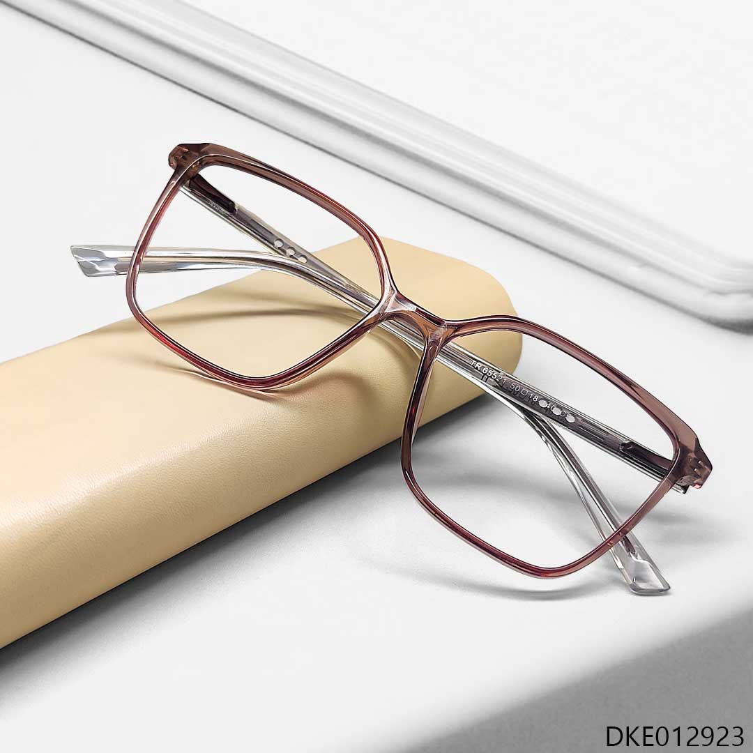 Pink Transparent Women Eyeglass