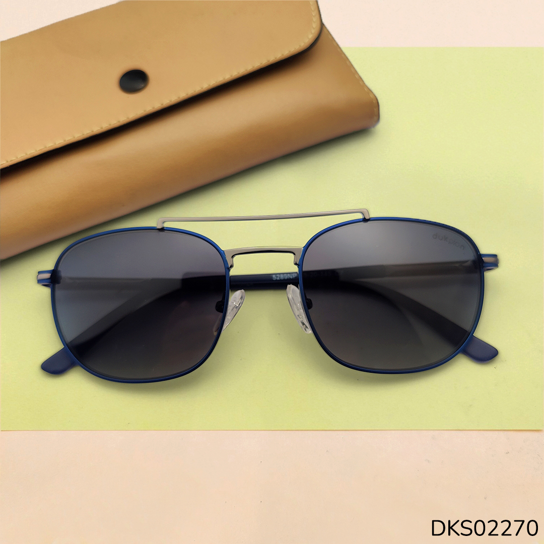 Double Bridge Stylish Metal Sunglasses