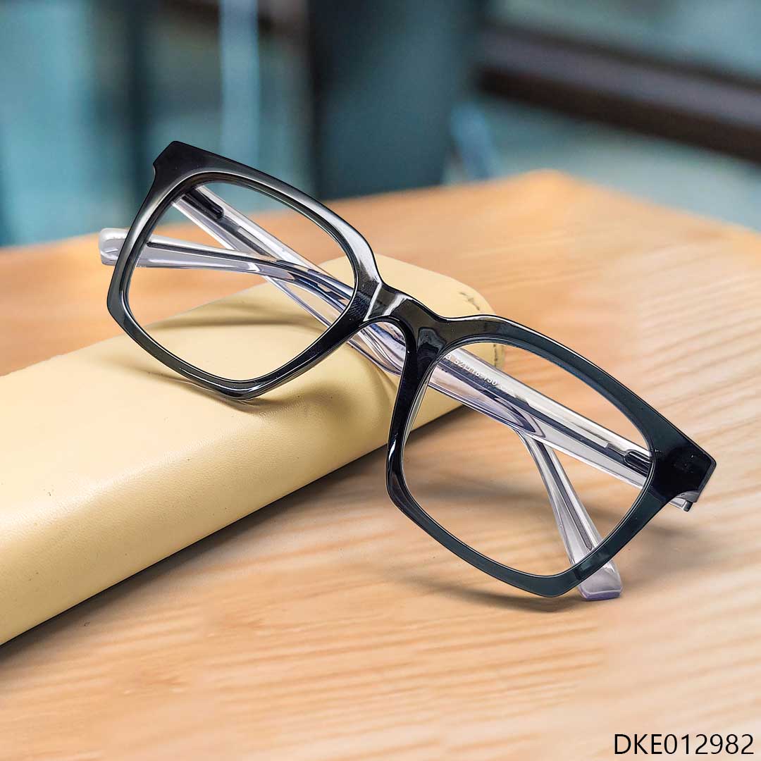 Bold Black Unique Eyeglass