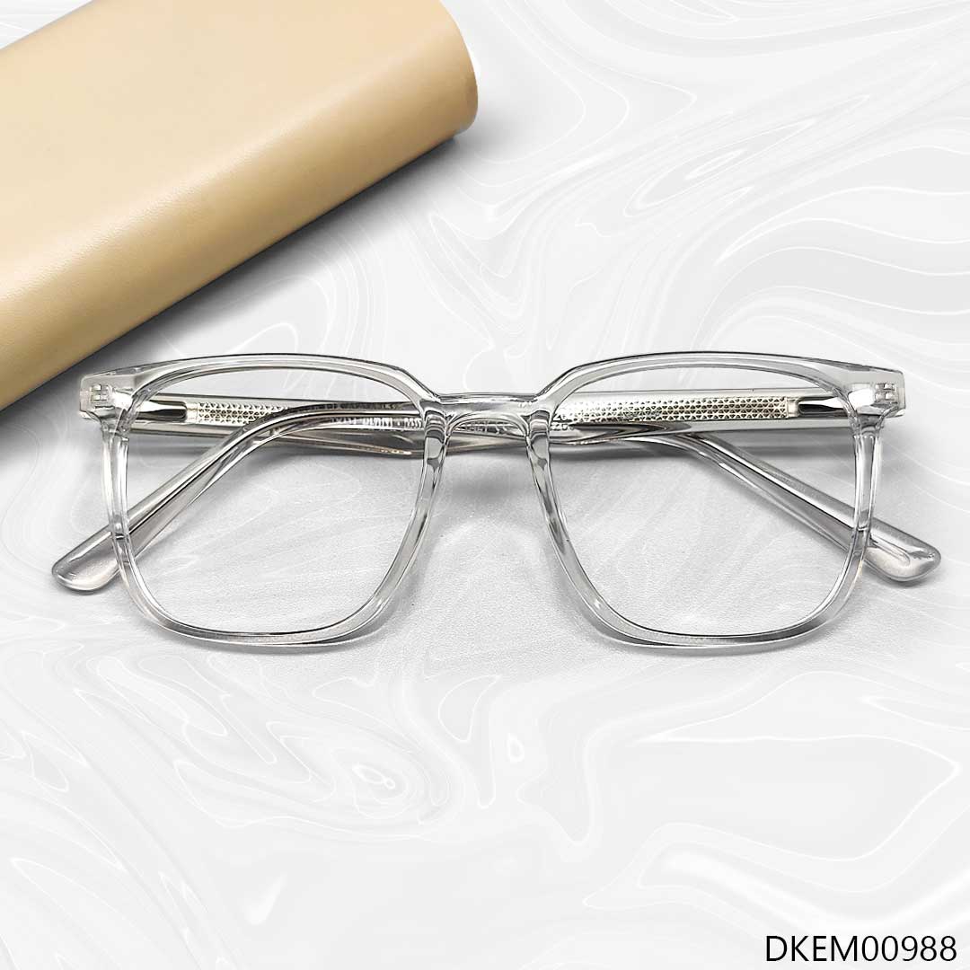 Water Transparent Square Shape Eyeglass