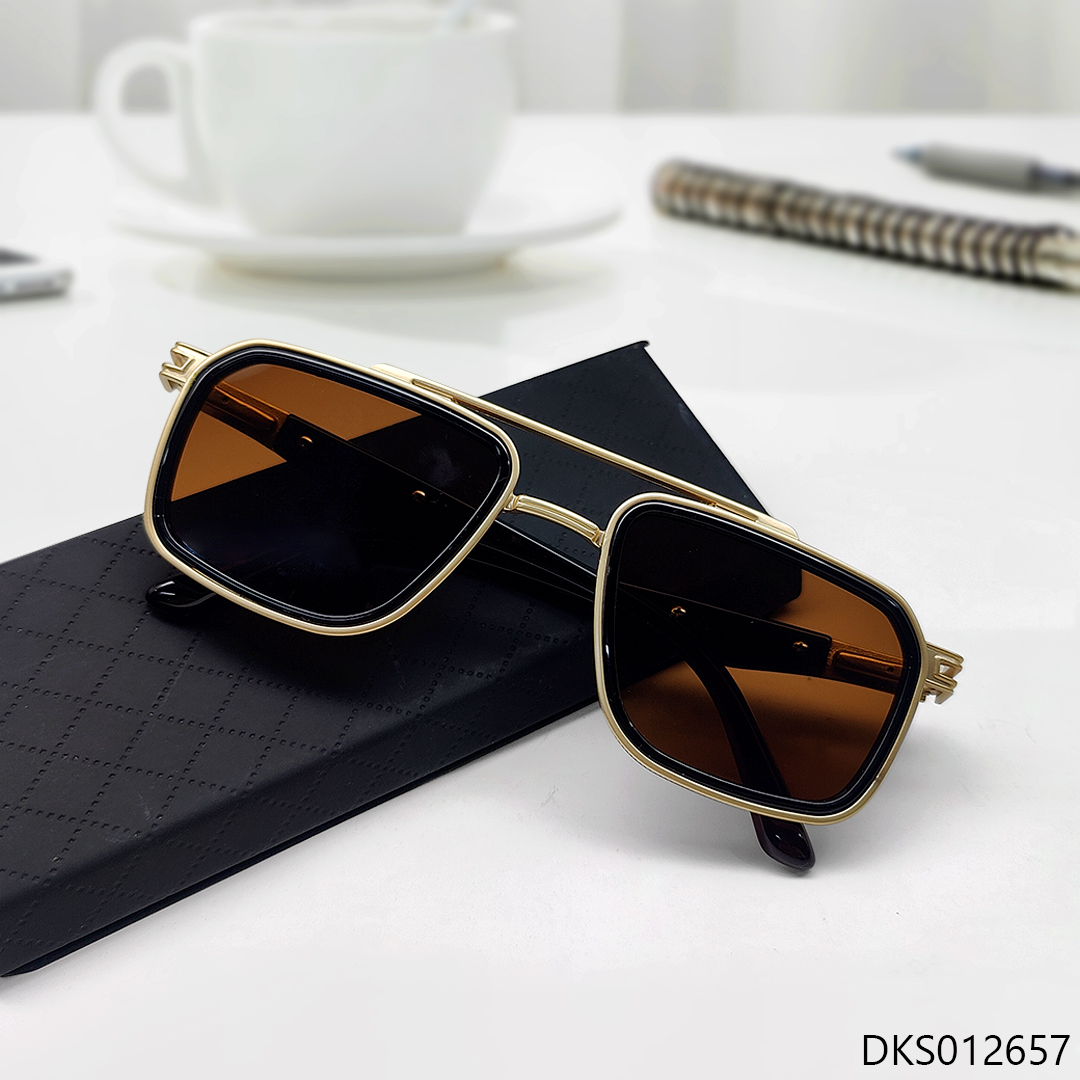 Premium Quality Double Bridge Brown Sunglass