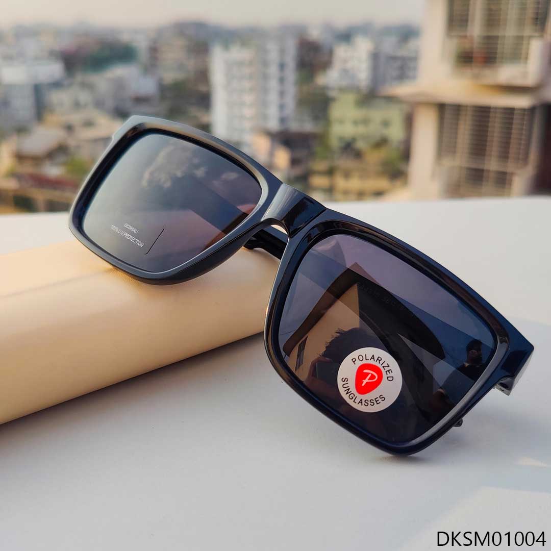 Gloss Black Color Square Shape Sunglass