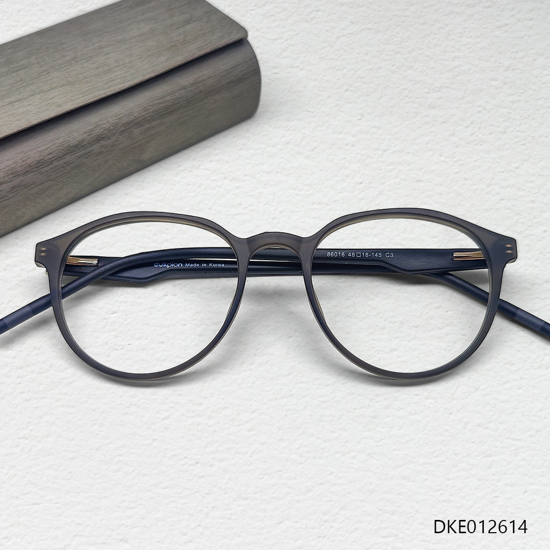 Semi Round Grey Transparent Flexible Eyeglasses
