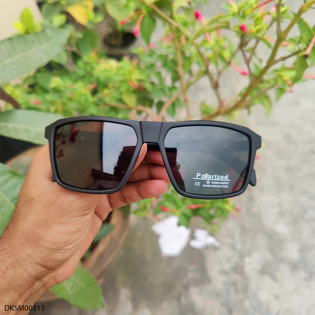 Matt Black Polarized Stylish Sunglass