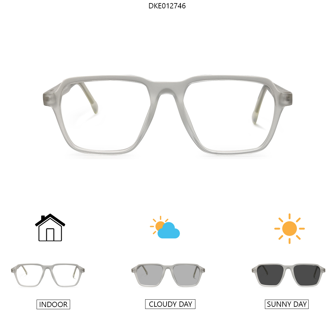 Transparent Color Frame Photochromic Glasses