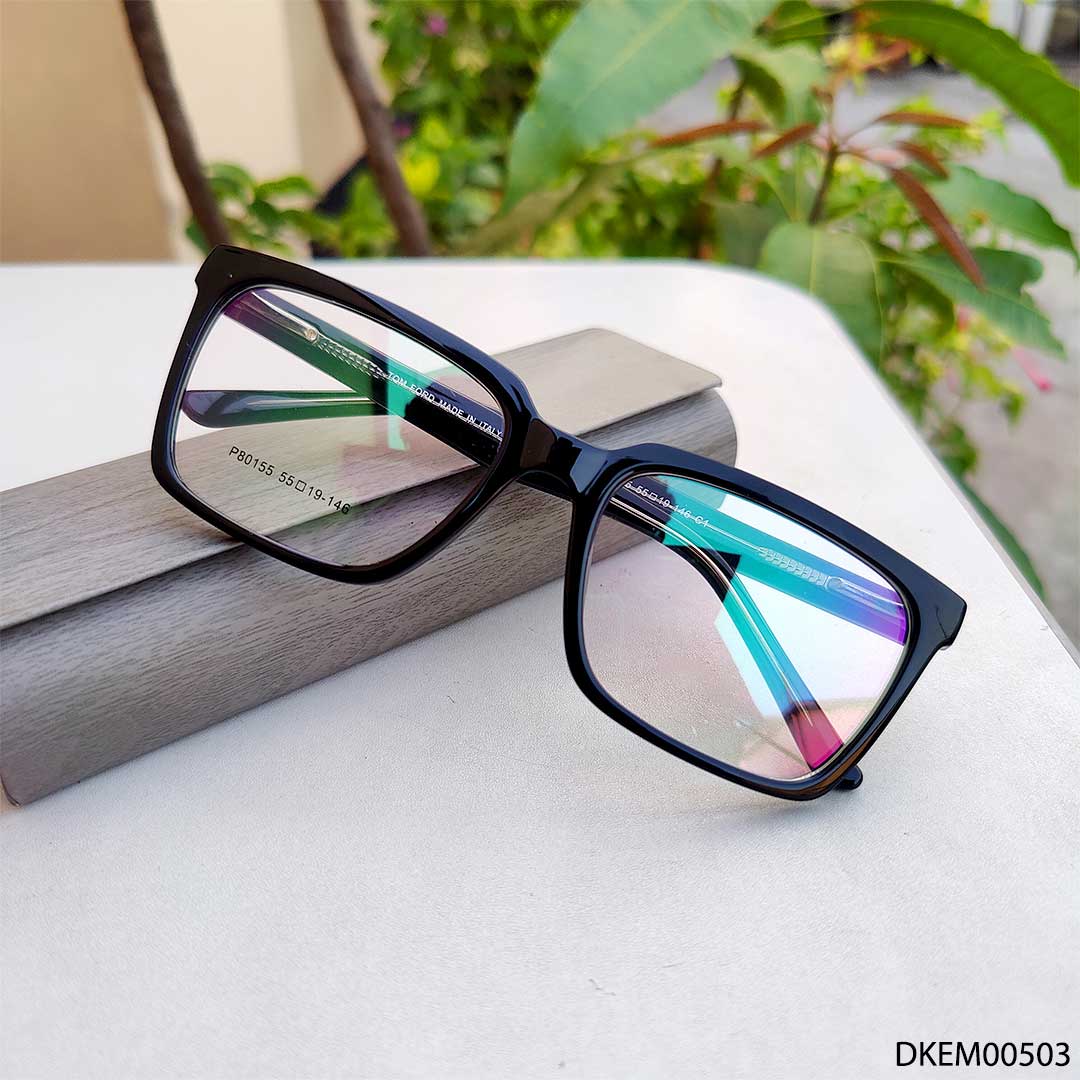 Square Shape Durable Black Eyeglasses