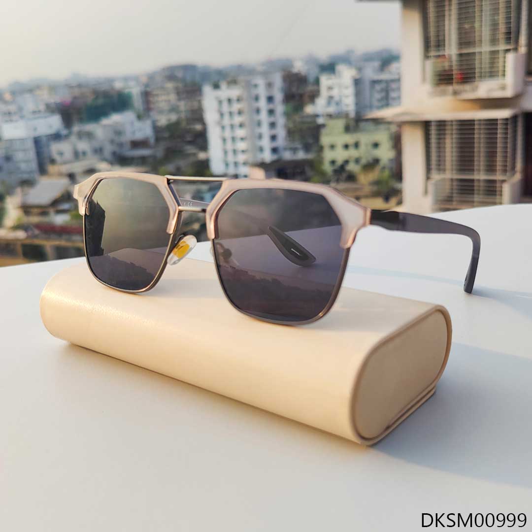 Unique Design Fiber and Metal Sunglass
