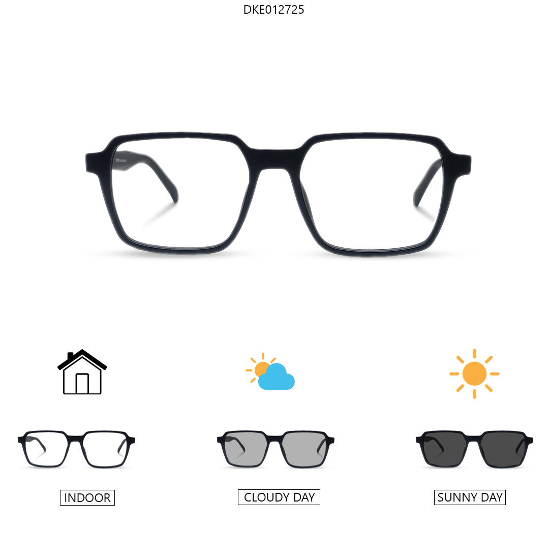 Matte Black Color Square Photochromic Glasses