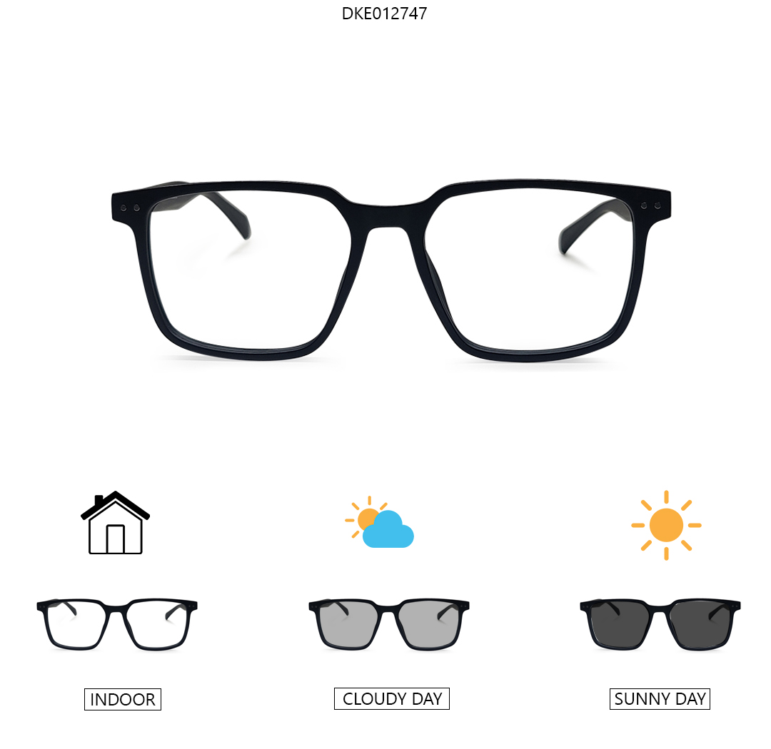 Classy Black Square Photochromic Glasses