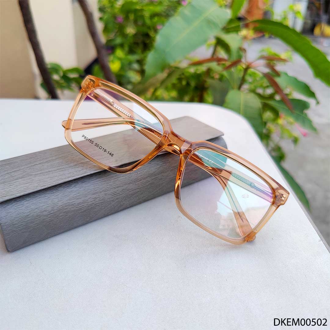 Exclusive Orange Transparent Eyeglasses