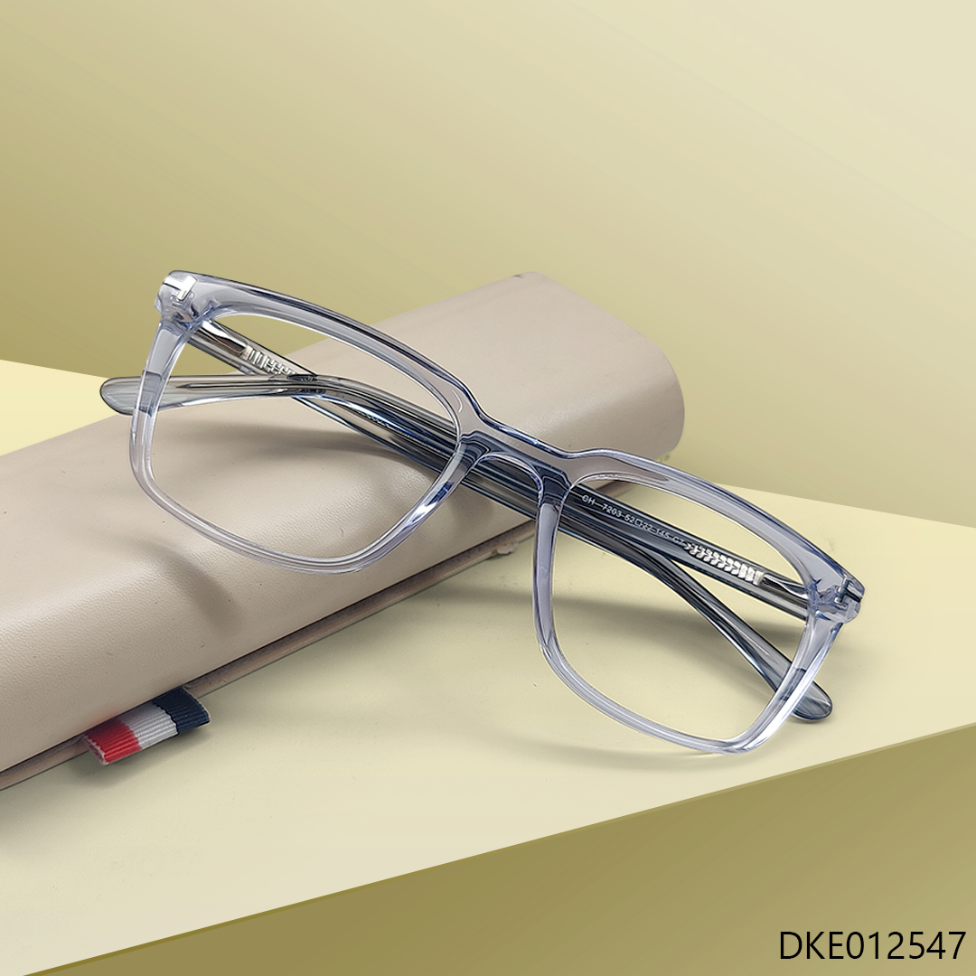 Transparent Color Fiber & Metal Eyeglass