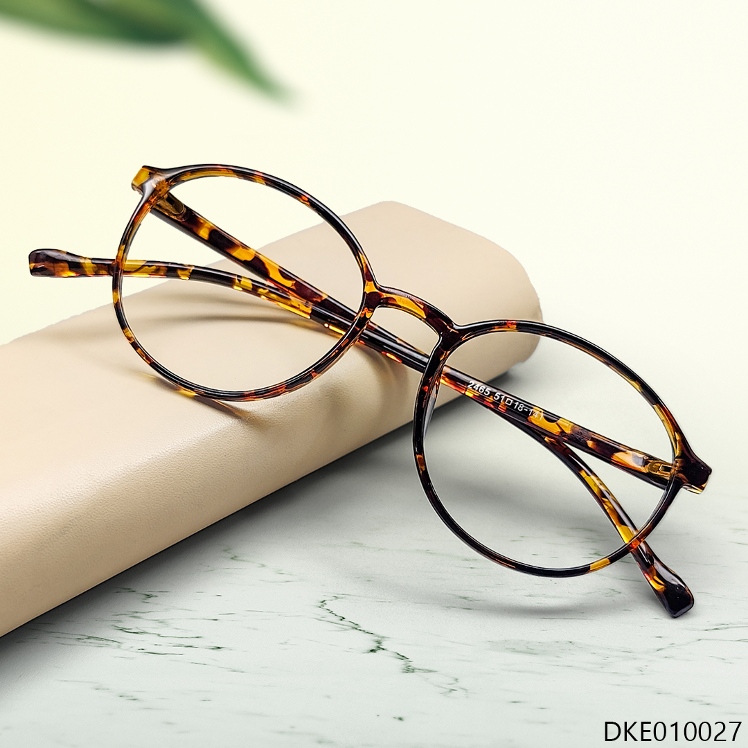 Round Shape Tiger Print Eyeglasses