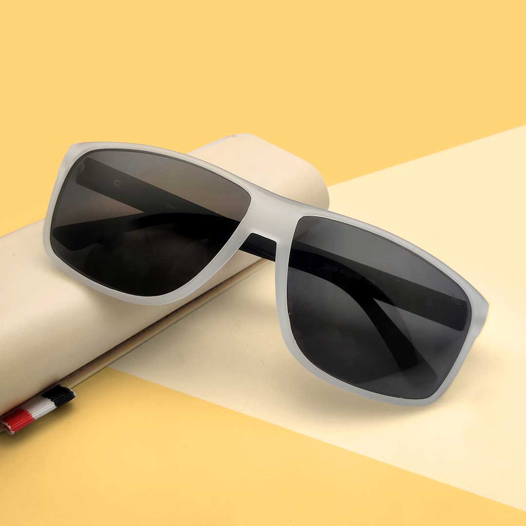 Black Lens Transparent Frame Sunglass