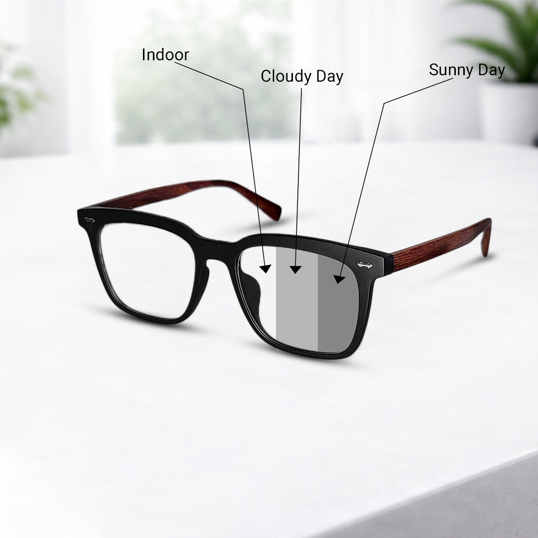Classy Square Shape Wooden Eyeglasses 2026