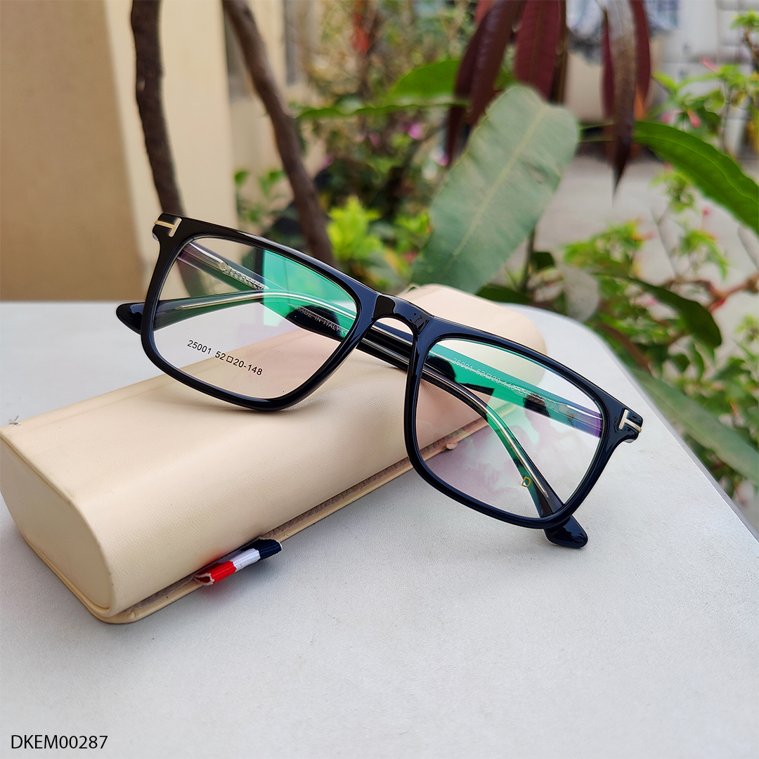 Glossy Black Durable Eyeglass