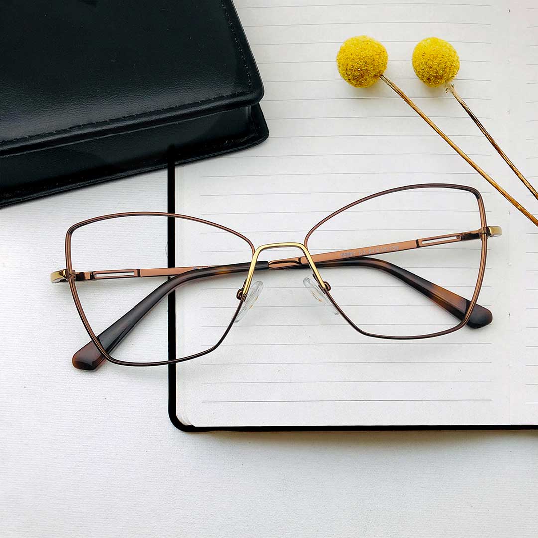 Mixed Color Cateye Shape Eyeglasses