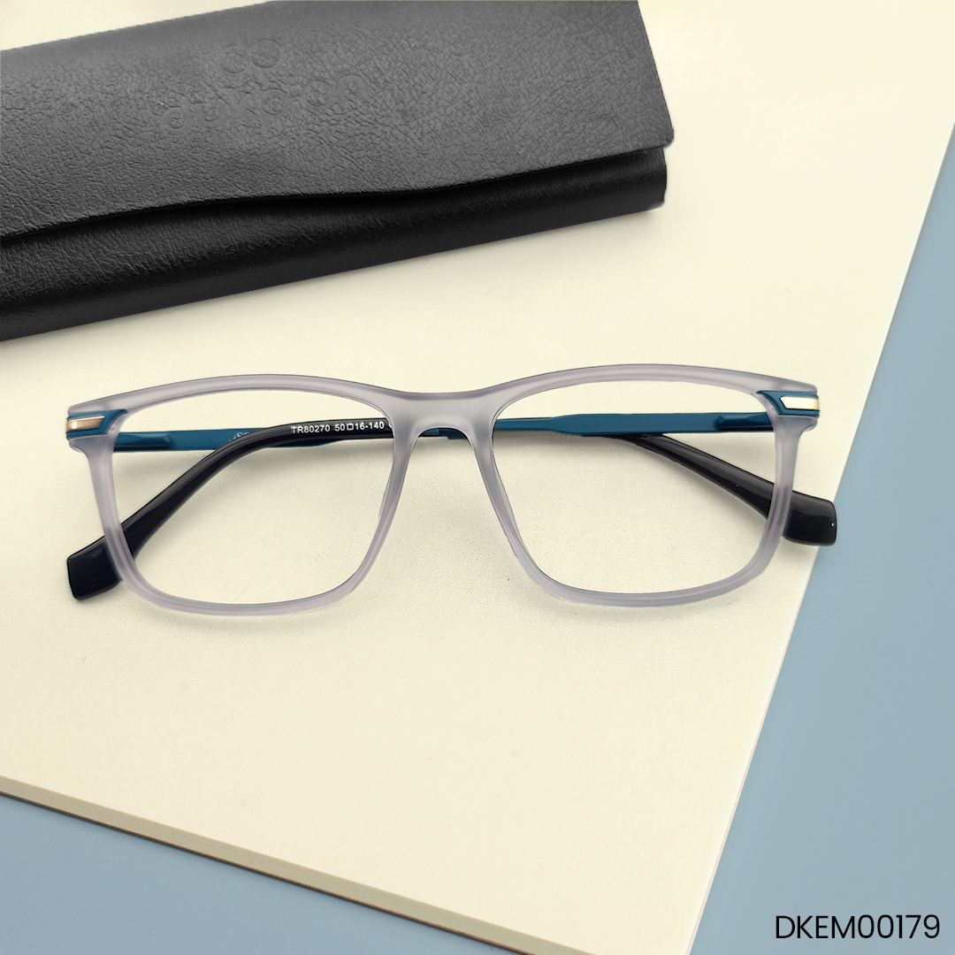 Matte Transparent Spring Hinge Eyeglasses