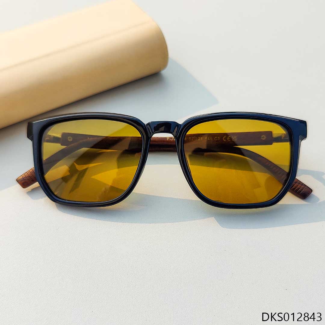 Wooden Texture Night Vision Sunglass