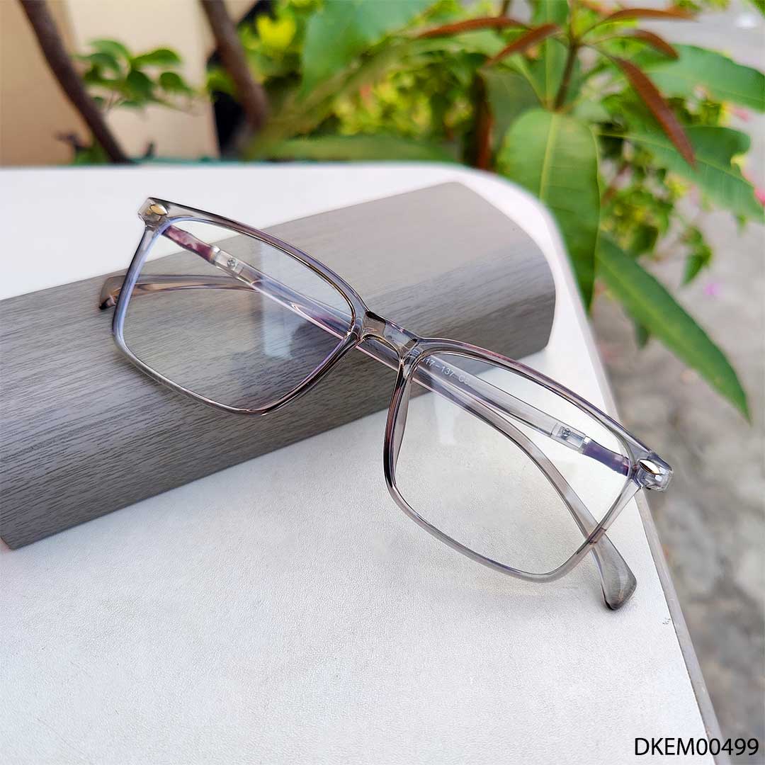 Trendy Grey Transparent Eyeglasses 2026