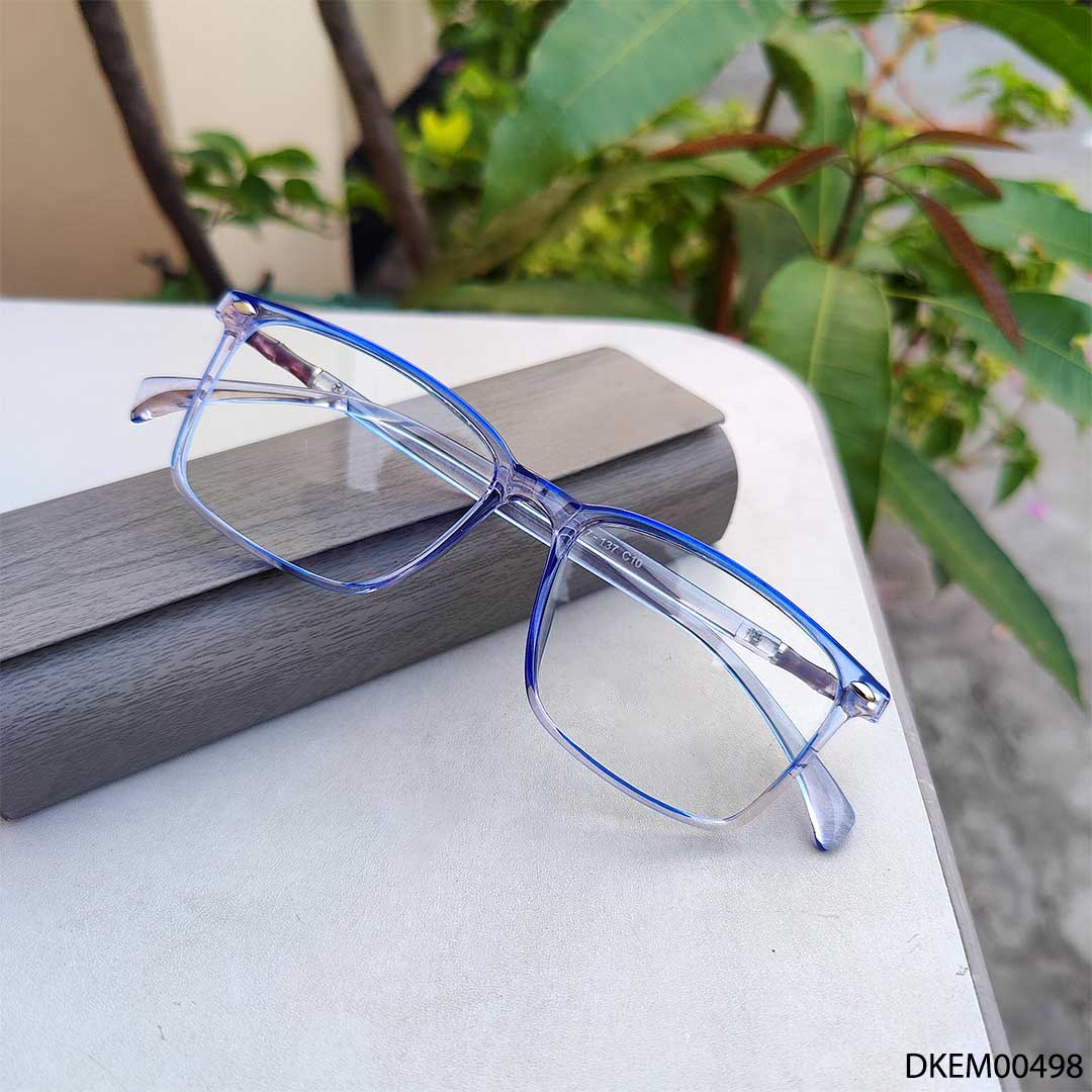 Trendy Blue Transparent Eyeglasses 2026