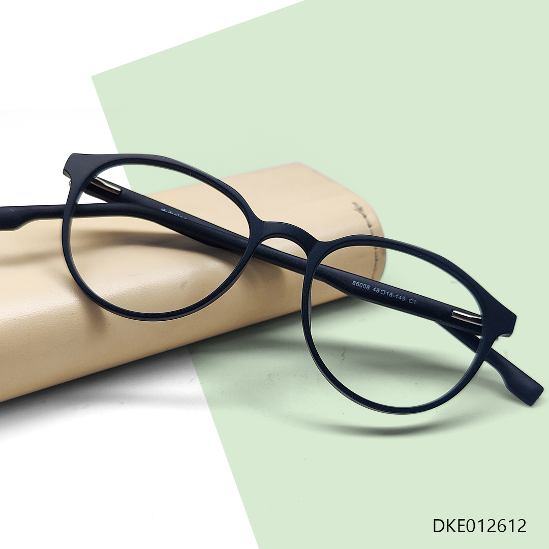 Semi Round Black Color Stylish Eyeglasses