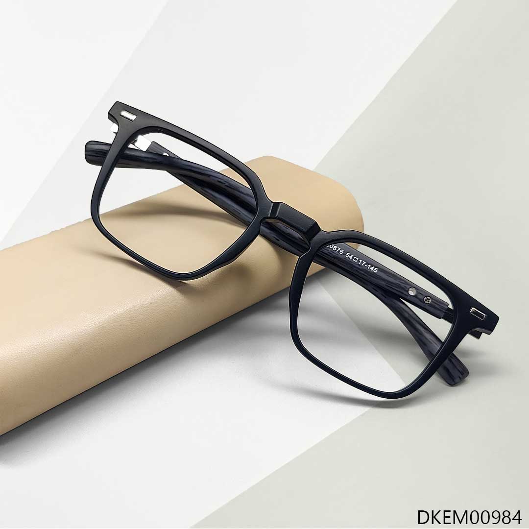 New Wooden Texture Black Eyeglasses