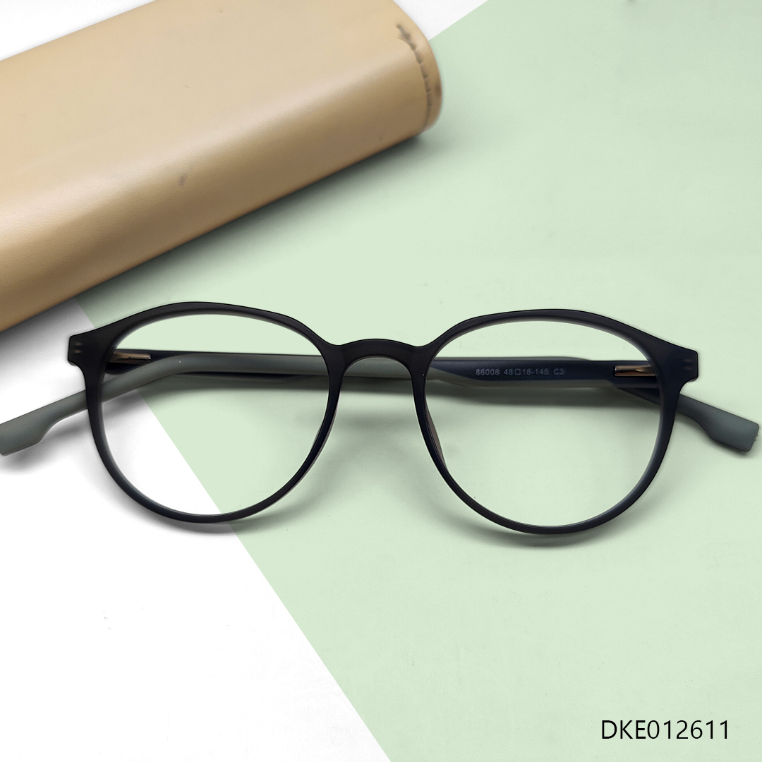 Semi Round Shape Grey Color Flexible Eyeglasses