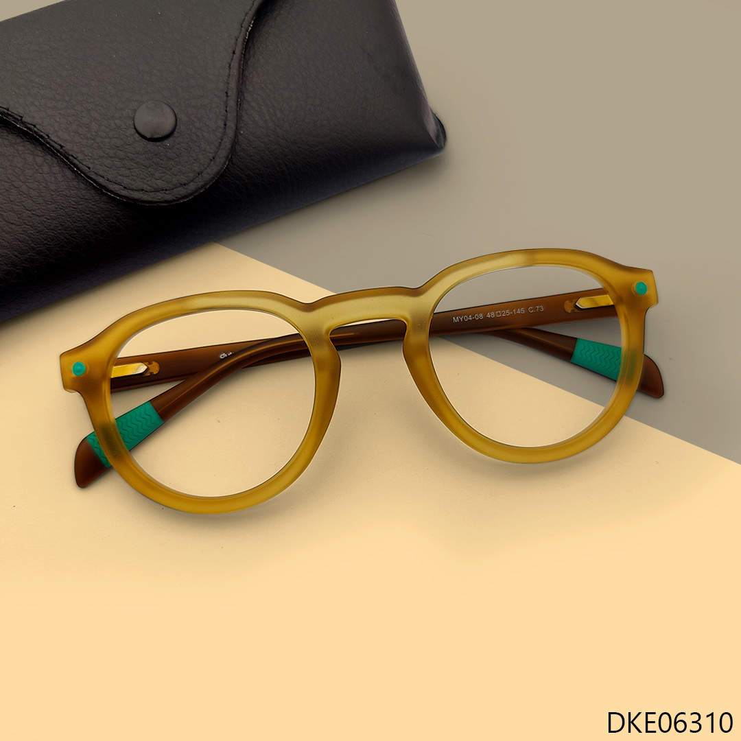 Yellow Transparent Color Eyeglasses