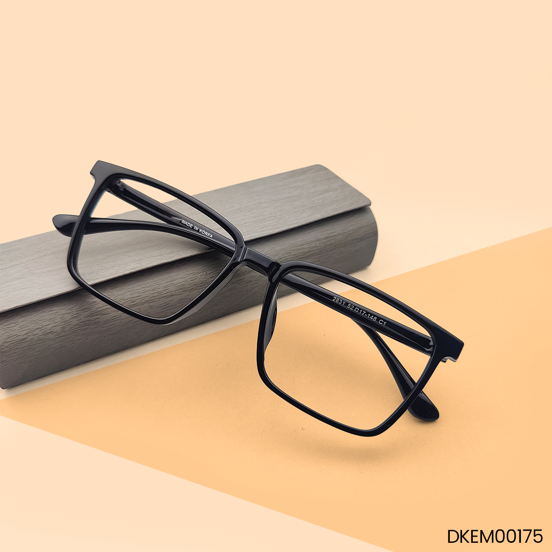Black Color Square Shape Flexible Eyeglasses
