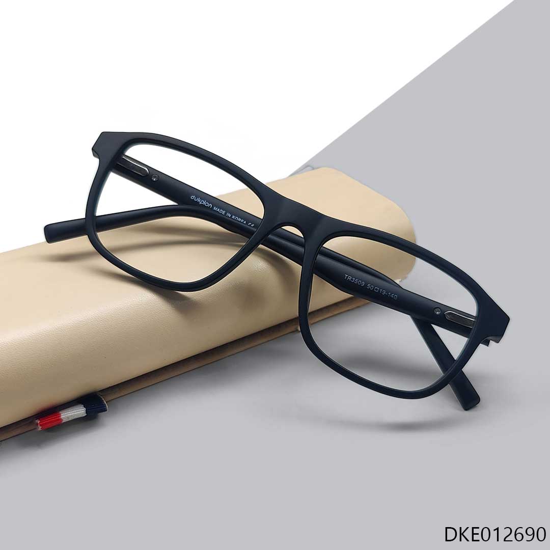 Matte Black Color Square Shape Eyeglass