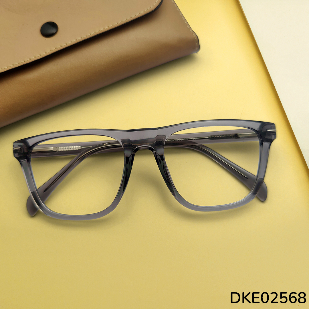 Transparent Color Square Shape Eyeglass