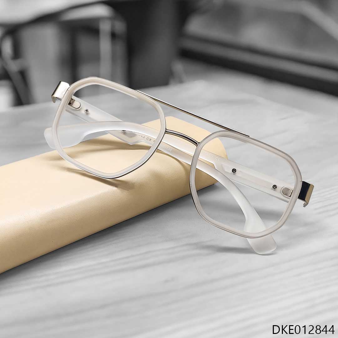 Double Bridge Fiber & Metal Built Eyeglass