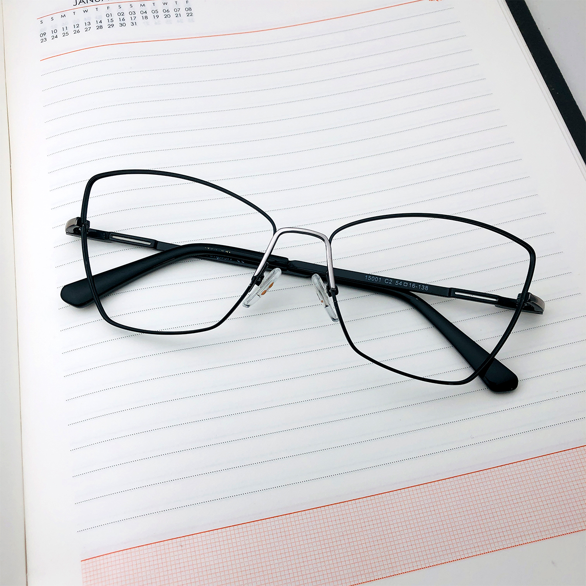 Cate Eye Metal Material Eyeglasses