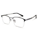 Silver Colour Half Frame Eyeglass