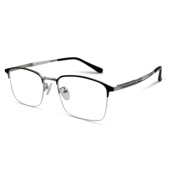 Silver Colour Half Frame Eyeglass