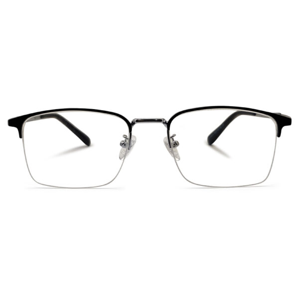 Silver Colour Half Frame Eyeglass