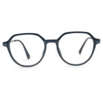 New Black Semi Round Eyeglasses