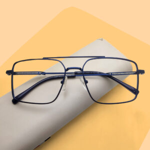 Premium Double Bridge Blue Eyeglass