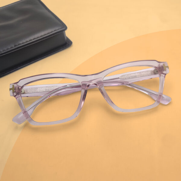 Pink Transparent Color Eyeglasses