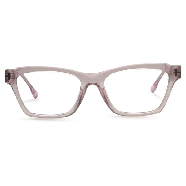 Pink Transparent Color Eyeglasses