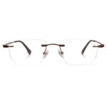 Brown Colour Rimless Eyeglass Frame