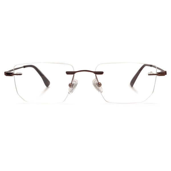 Brown Colour Rimless Eyeglass Frame