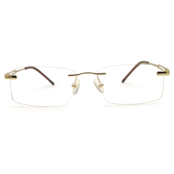 Golden Colour Rimless Eyeglass Frame