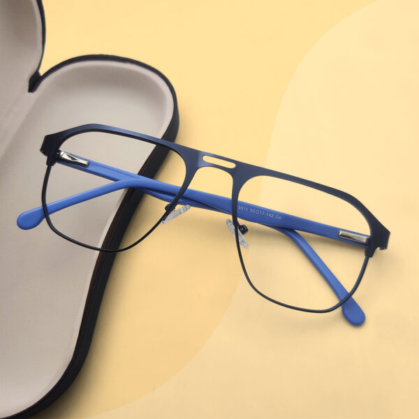 Double Bridge Blue Eyeglass