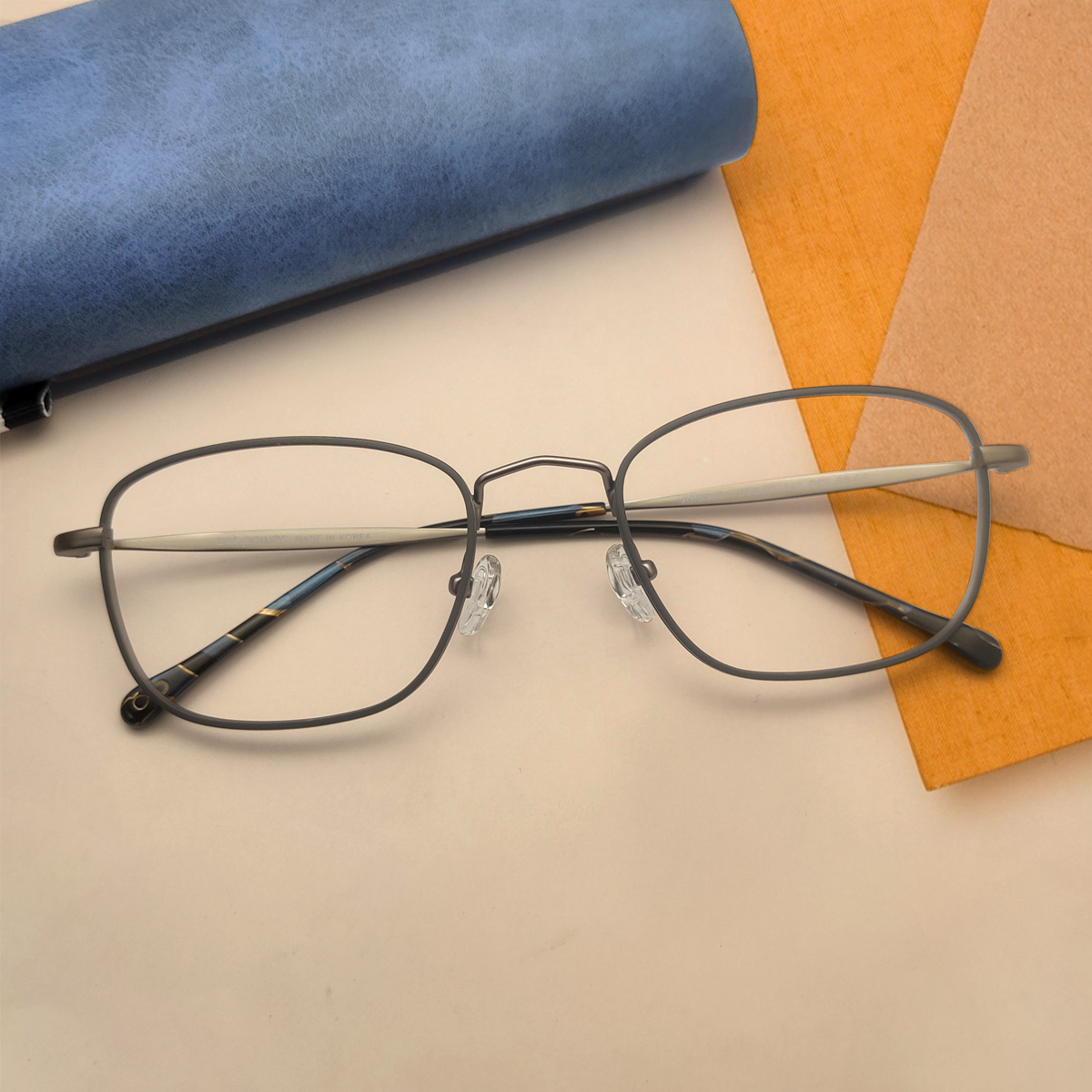 Mixed Color Metal Eyeglasses Frame