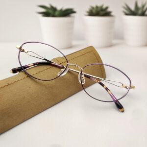 New Oval Shape Purple Color Ladies Eyglasses