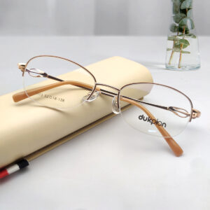 New Brown Half Rim Women’s Eyeglasses