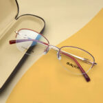 New Red Half Rim Women’s Eyeglasses